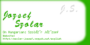 jozsef szolar business card